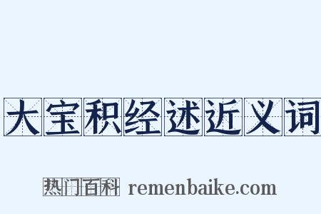 大宝积经述近义词是什么意思的图片